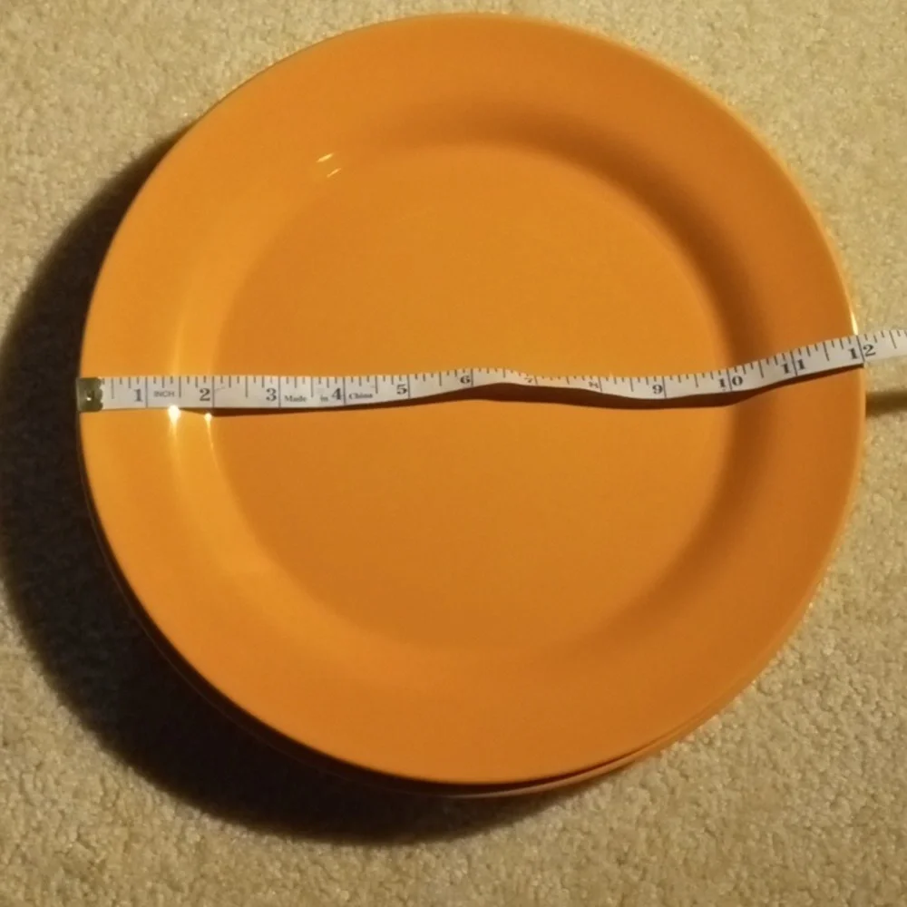 The Galleyware Company mustard plates NWT set of 4 MISSING NON SLIP RING